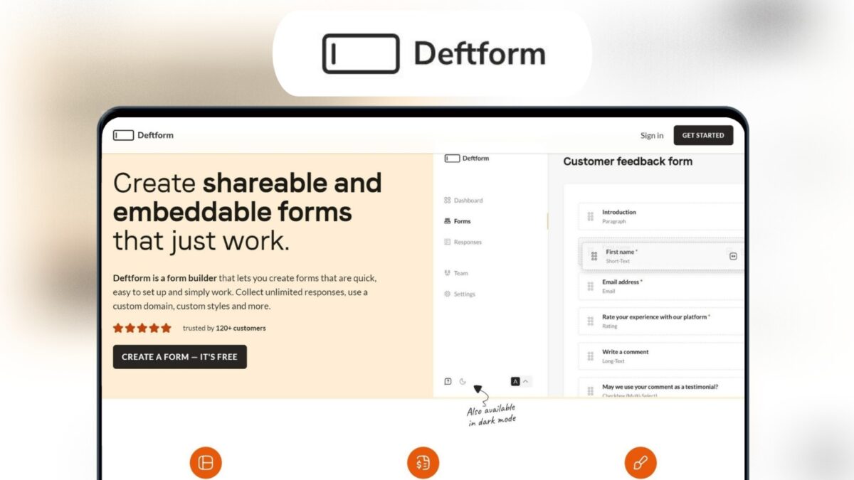 Deftform Lifetime Deal (August 2025)